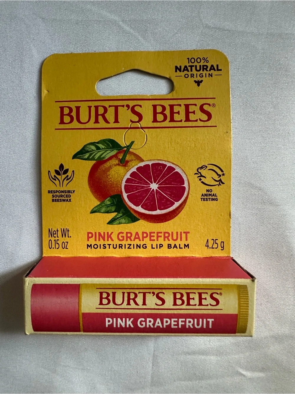 Burt's Bees Pink Grapefruit Moisturizing Lip Balm 0.15 oz 6 Count